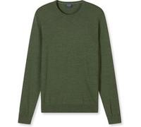 OLYMP Pullover Herren Regular Fit Rundhals Merinowolle grün, 3XL