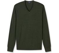 OLYMP Pullover Herren Casual Strick V-Ausschnitt Merinowolle Regular Fit Grün L