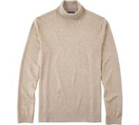 Slim Fit Strickpullover mit Rollkragen L men Beige