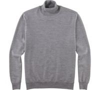 Rollkragenpullover OLYMP "OLYMP Strick Casual", Herren, Gr. XL, grau (silbergrau), Strick, Obermaterial: 100% Schurwolle, regular fit, Strickbündchen, Pullover Rollkragenpullover (88487425-XL) silberg