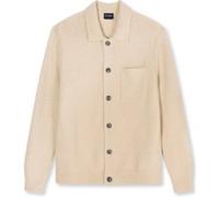 Strickjacke OLYMP "Casual", Herren, Gr. XL, beige (hellbeige), Strick, Obermaterial: 50% Wolle, 25% Polyacryl, 24% Polyamid, 1% Elasthan, unifarben, regular fit normal, Rundhals, Strickjacken Strickja