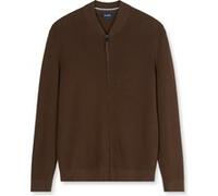 Strickjacke OLYMP "OLYMP Casual Strick, Strickjacke", Herren, Gr. XL, braun, 89% Baumwolle, 11% Polyamid, Strickjacken Strickjacke (23161457-XL) braun