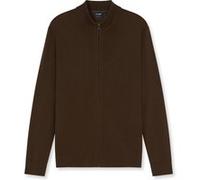 Strickjacke OLYMP "OLYMP Casual Strick, Strickjacke", Herren, Gr. M, braun (schwarz, braun), 100% Schurwolle, Strickjacken Strickjacke (32352607-M) schwarz, braun