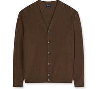 OLYMP Casual Regular Fit Strickjacke schwarzbraun, Einfarbig