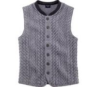 OLYMP Casual Regular Fit Strickweste silbergrau, Zopfmuster