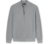 Strickjacke OLYMP "OLYMP Strick Casual", Herren, Gr. 4XL, grau, Obermaterial: 100% Baumwolle, Langarm, Strickjacken (51000511-4XL) grau