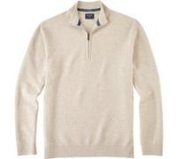 OLYMP Herren Strickpullover 978 Knit - strukturierter Troyer-Kragen - Regular Fit Hellbeige XL