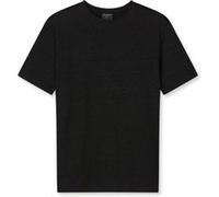 OLYMP T-Shirt Casual Regular Fit – Rundhals, 95% Leinen/5% Elasthan – Schwarz, Gr. XL