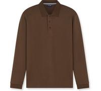 Poloshirt OLYMP "OLYMP Casual Wirk, Polo langarm", Herren, Gr. 3XL, braun, 89% Baumwolle, 11% Polyester, Shirts (27601426-XXXL) braun