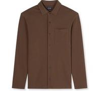 Langarm-Poloshirt OLYMP "Casual", Herren, Gr. XL, braun, Obermaterial: 89% Baumwolle, 11% Polyester, bequem normal, Shirts, mit Waffle-Struktur (88649408-XL) braun