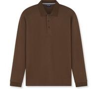 Poloshirt OLYMP "OLYMP Casual Wirk, Polo langarm", Herren, Gr. XXL, braun, 89% Baumwolle, 11% Polyester, Shirts (27601426-XXL) braun