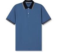 Poloshirt OLYMP "OLYMP Casual Wirk", Herren, Gr. S, blau (rauchblau), 100% Baumwolle, Shirts (57151748-S) rauchblau