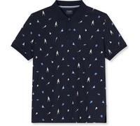 Poloshirt OLYMP "OLYMP Casual Wirk, Polo", Herren, Gr. S, schwarz (marine), 70% Baumwolle, 30% Leinen, Shirts (50536560-S) marine