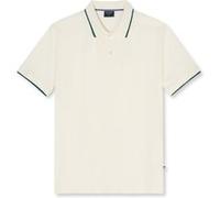Poloshirt OLYMP "OLYMP Casual Wirk", Damen, Gr. 3XL, sanftes weiß, 70% Baumwolle, 30% Leinen, Shirts (18371647-XXXL) sanftes weiß