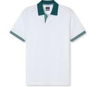 Poloshirt OLYMP "OLYMP Casual Wirk", Herren, Gr. XL, weiß, 51% Baumwolle, 49% Polyester, Shirts (23427425-XL) weiß