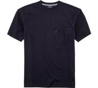 OLYMP Herren T-Shirt Rundhals Casual.Wirk,Uni,983 Casual Circular Knit Relaxed fit,99 Keine Zuordnung möglich,Marine 18,M