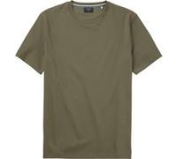 OLYMP Casual Regular Fit T-Shirt Rundhals oliv, Einfarbig
