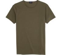 OLYMP Casual Regular Fit T-Shirt Rundhals oliv, Einfarbig
