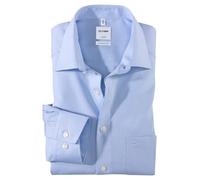 OLYMP Herrenhemd Luxor Chambray – Langarm, Comfort Fit, New Kent, Blau 44