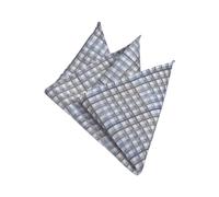 OLYMP Einstecktuch blau/braun/weiss, Kariert