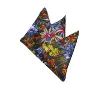 OLYMP Einstecktuch schwarz, Gemustert