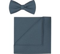 OLYMP Set Fliege, Einstecktuch marine, Gemustert
