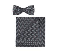 OLYMP - Fliege und Einstecktuch Set beige/blau/rot