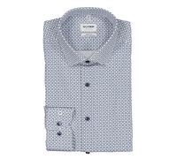 OLYMP Hemd ''24/7 - Level 5'' - Body fit - in Blau - Größe 38 | Herren Plussize