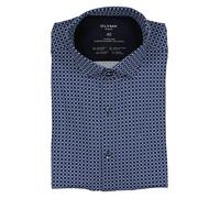 OLYMP Hemd ''24/7 - No 6'' - Super Slim - in Dunkelblau - Größe 44 | Herren Plussize