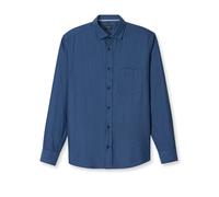Flanellhemd OLYMP, Herren, Gr. L, N-Gr, marine, Flanell, Obermaterial: 100% Baumwolle, 1-Knopf-Manschette, Hemden, casual, modern fit, Kentkragen, unifarben (25090601-L) marine