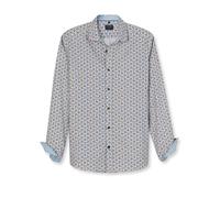 OLYMP Casual Regular Fit Hemd blau, Bedruckt