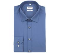 OLYMP Hemd Herren Slim Fit Langarm Baumwoll-Stretch blau, 46