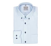 Businesshemd OLYMP "OLYMP Luxor, comfort fit, Button-down", Herren, Gr. 40, Normaler Arm, hellblau, 100% Baumwolle, Hemden (93232737-40) hellblau