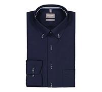 Businesshemd OLYMP "OLYMP Luxor, comfort fit, Button-down", Herren, Gr. 46, Normaler Arm, marine, 100% Baumwolle, Hemden (56531705-46) marine