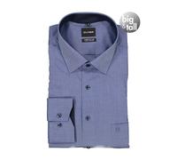 OLYMP Hemd Herren Comfort Fit Langarm Baumwolle blau, 46
