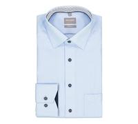 OLYMP Hemd Herren Comfort Fit Langarm Baumwolle blau, 47