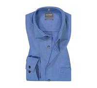 Olymp Comfort Fit Hemd Langarm Chambray Mittellblau 5131/64/15, Größe: 47