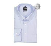 OLYMP Hemd Herren Comfort Fit Langarm Baumwolle blau, 47