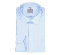OLYMP Hemd Herren Comfort Fit Langarm Baumwolle blau, 50