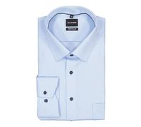 OLYMP Hemd Herren Comfort Fit Langarm Baumwolle blau, 50