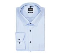 OLYMP Hemd Herren Comfort Fit Langarm Baumwolle blau, 54