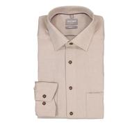 OLYMP Hemd Herren Comfort Fit Langarm Baumwolle braun, 42