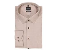Businesshemd OLYMP "OLYMP Luxor, comfort fit - big, New Kent", Herren, Gr. 48, Normaler Arm, nougat, 100% Baumwolle, Hemden (64268916-48) nougat