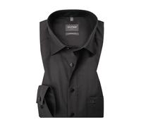 Businesshemd OLYMP "Luxor comfort fit", Herren, Gr. 39, N-Gr, grau (anthrazit), Web, Obermaterial: 100% Baumwolle, bequem, 1-Knopf-Manschette verstellbar, Hemden, unifarben, bügelfrei, mit Brusttasche