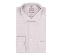 OLYMP Hemd Herren Luxor Comfort Fit bügelfrei Kent Baumwolle Mauve Langarm Größe 41