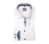 OLYMP Herren Businesshemd Langarm Luxor,Einfarbig,Comfort fit,New Kent,Weiss 00,42