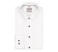 OLYMP Hemd Herren Comfort Fit Langarm Baumwolle weiß, 44