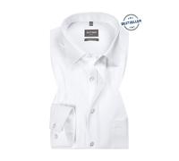 OLYMP Herren Oberhemd Langarm Luxor,Twill,Comfort fit,New Kent,Weiss 00,45