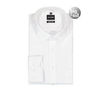 OLYMP Hemd Herren Comfort Fit Langarm Baumwolle weiß, 45