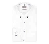 Businesshemd OLYMP "OLYMP Luxor, comfort fit, Button-down", Herren, Gr. 46, Normaler Arm, weiß, 100% Baumwolle, Hemden (20749837-46) weiß